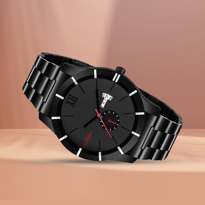 RELish Quartz Analog Watch Watch for Men | Black Dial with Stainless Steel Chain Analog Watch  - For Men