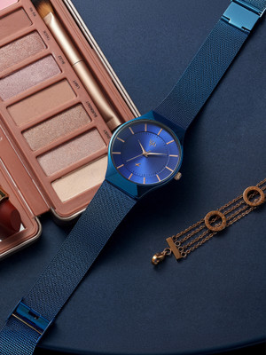 Fastrack Vyb Successor Blue Dial Blue Strap Analog Watch  - For Women