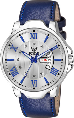 FOGG 1164-Silver Day and Date Display Analog Watch  - For Men