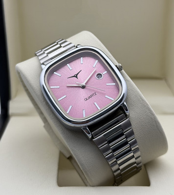 NESTER NSM-26-PINK Trendy Pink Dial Rectangle Watch for Girls & Women | Date Display Analog Watch  - For Men & Women