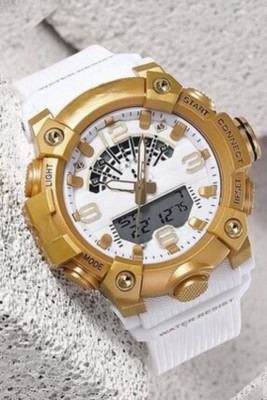 RS TRADER CO LUXURY FASHION DUAL TIME DIGITAL DIAL SILLICON WHITE STRAP SRA TRANDY WATCH LUXURY FASHION DUAL TIME DIGITAL DIAL SILLICON WHITE STRAP SRA TRANDY WATCH Analog Watch  - For Men RS TRADER CO LUXURY FASHION DUAL TIME DIGITAL DIAL SILLICON WHITE STRAP SRA TRANDY WATCH LUXURY FASHION DUAL TIME DIGITAL DIAL SILLICON WHITE STRAP SRA TRANDY WATCH Analog Watch  - For Men