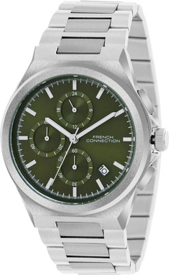 French Connection Olive Round Dial Mens Mult Function Watch FCH02SM Olive Round Dial Mens Mult Function Watch FCH02SM Analog Watch  - For Men