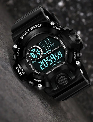 Shree Vallabh Jee Shock Black New Waterproof Unisex Watch For Men & Women and Also For Boys and Girls Digital Watch  - For Men & Women