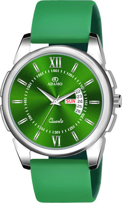 ADAMO 883SGI16 ADAMO Designer Day & Date Green Round Shape Dial Men's & Boy's Analog Watch  - For Men
