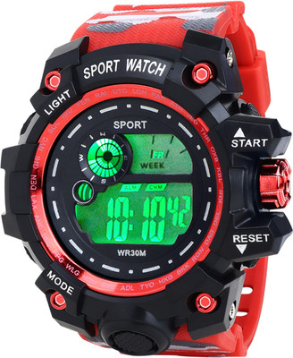 Trex 4003 Digital Waterproof Multi Tasking Day&Date Backlight Alarm Snooze Stopwatch Digital Watch  - For Boys