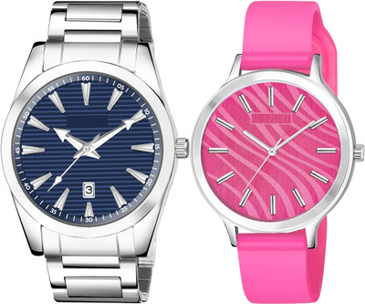 TVILLA Pink Designer Silicone Belt MZ-LR350 Analog Watch  - For Men & Women