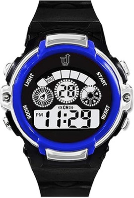 Prozo Digital Watch Blue Colour 7 Light Arrival Night-Light Stopwatch Waterproof Digital Watch  - For Boys & Girls