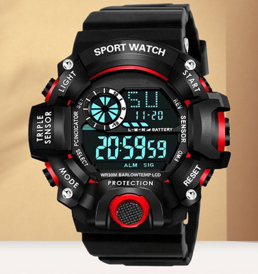 Flozio SSA Digital Watch Multi-Function Stylish Sports Resin Strap Amazing Look Style Digital Watch  - For Men