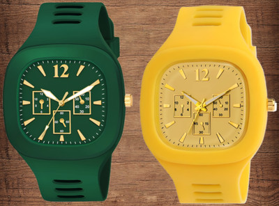 HALA MILLER COMBO Stylish Premium Quality Men Watch Square Dial Wrist Sports Watch with Pack of 2 Analog Watch  - For Men