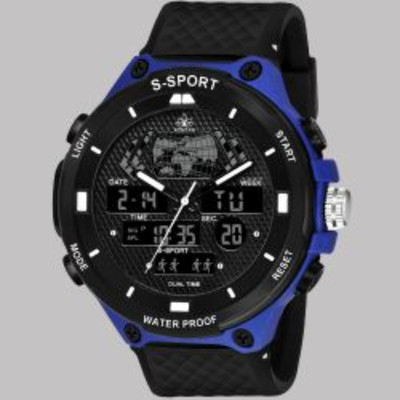 Reborn 9084 DUAL TIME Analog-Digital Watch  - For Men