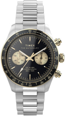 TIMEX TW2Y24000UJ TIMEX Waterbury Black Round Dial Analog Watch  - For Men