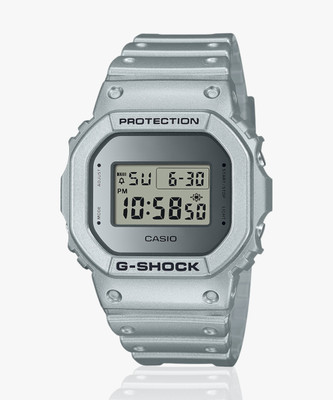 CASIO DW-5600FF-8DR G-SHOCK Silver Dial Silver Resin Strap Digital Watch  - For Men