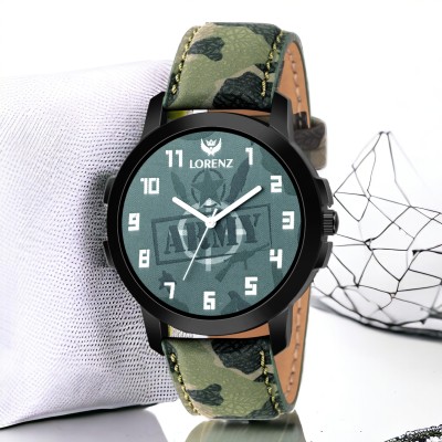 LORENZ MK-2069W Lorenz Green Army Dial Wrist Watch for Men|Watch for Boys |2069W Analog Watch  - For Men