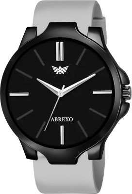 ABREXO Abx9101-Black Dial Grey Silicon Strap Trending Black Dial & Grey Silicone Strap Wrist Watch for Boys Analog Watch  - For Men