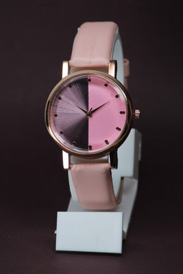 VIRAKTI Premium Quality Leather Belt Two Tone Dial Color Women Analog Watch  - For Girls