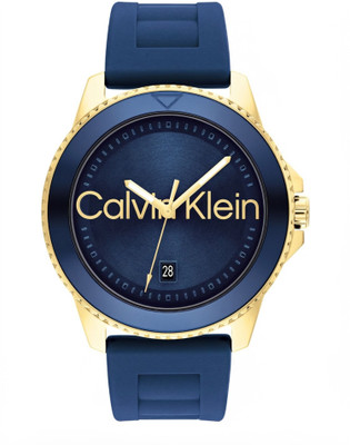Calvin Klein Aqueous Aqueous Qtz Basic Calendar Navy Round Dial 's / Analog Watch  - For Men