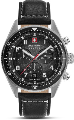 Swiss Military Hanowa GREYHOUND CHRONO Chronograph Dial Chronograph Leather Strap Analog Watch  - For Men