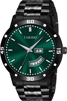 Tarido Analog Watch- black chain Day & Date Original Black Plating Quartz Metal Wrist Watch Analog Watch  - For Men