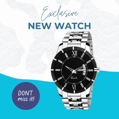house of common Preimum Look Unique Day And Date Black Watch Analog Watch  - For Men