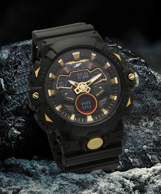 SONATA SF Invicible Analog-Digital Multicolor Dail With Black Plastic Strap Analog-Digital Watch  - For Men