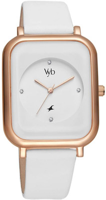 Fastrack Vyb Muse White Dial White Strap Analog Watch  - For Women
