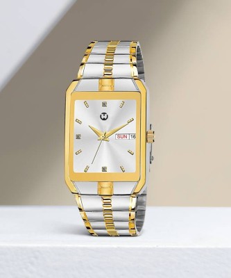 WIZARD TIMES HM-TT9061 Golden Series Two Tone Silver Dial Water Resistant Analog Watch  - For Men