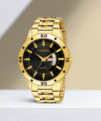 Casado Gold Platted Stainless Steel Day & Date Functioning Water Resistant Series Gold Platted Stainless Steel Day & Date Functioning Water Resistant Series Analog Watch - For Men Casado Gold Platted Stainless Steel Day & Date Functioning Water Resistant Series Gold Platted Stainless Steel Day & Date Functioning Water Resistant Series Analog Watch - For Men