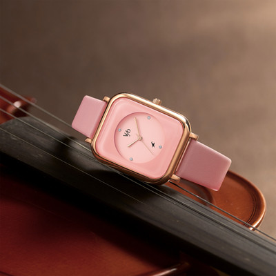 Fastrack Vyb Muse Peach Dial Peach Strap Analog Watch  - For Women
