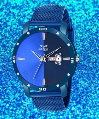 AXE Style XDD-1039 Blue Mens Watch/Watches & Branded Day&Date Synthetic Leather Strap Watch For Men Analog Watch  - For Men