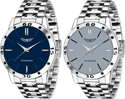 ANALOGUE Combo of 2 | Stainless Steel | 1 Year Warranty | Boys Series Analog Watch  - For Men