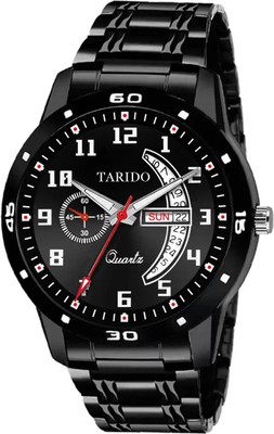 Tarido TD9540NMDD001 Black Dial & Black Chain Watch With Day And Date Display Watch For Boys Analog Watch  - For Boys & Girls