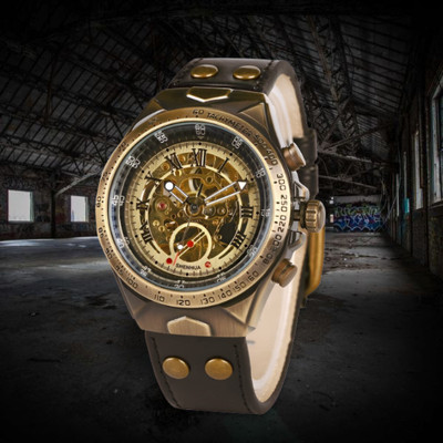 Olmeca Effortless Elegance: Self-Winding Timepiece Assortment Auto Kinetics Classic Ease: Timepiece Portfolio Inside Revolving Gears Analog Watch  - For Men