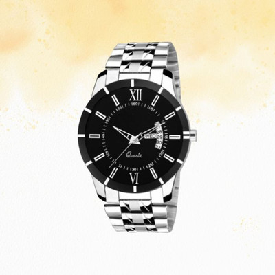 Giomex Festive Unique Day And Date Black Watch Analog Watch  - For Men
