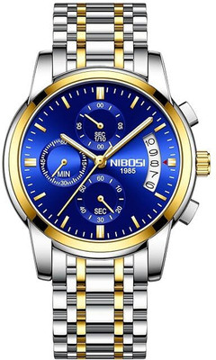 NIBOSI Chronograph Wrist Watch Stainless Steel strap Analog Watch  - For Men