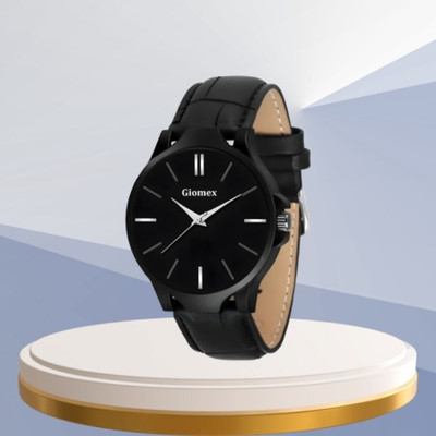 Giomex Valentine's G-Black Plain_1 Analog Watch Analog Watch  - For Men