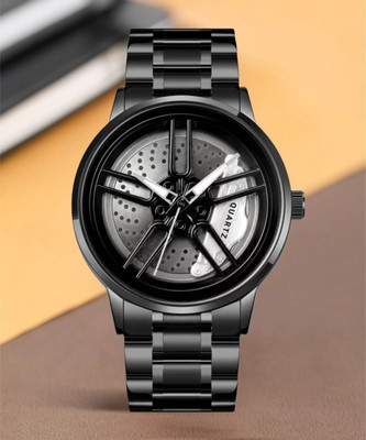 Spinner Men’s Rotating Wheel Dial Analog Watch A36 Car wheel watch | Spinning watch | Roatating watch | Gyro watch Analog Watch  - For Men