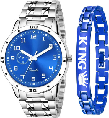 MAHAKAPI 2 Combo Of Bracelete & Steel Chain Watch Daily Wear 2 Combo Of Bracelete & Steel Chain Watch Daily Wear Analog Watch  - For Boys