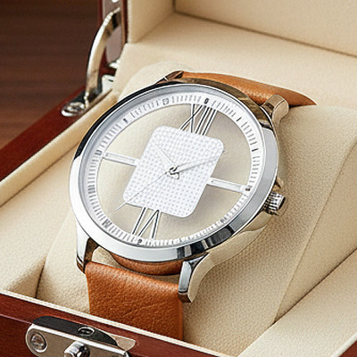 kairova KRM010_MA_New open-orange Skeleton-Style Quarter Dial Watch with Roman Numerals Analog Watch  - For Men & Women