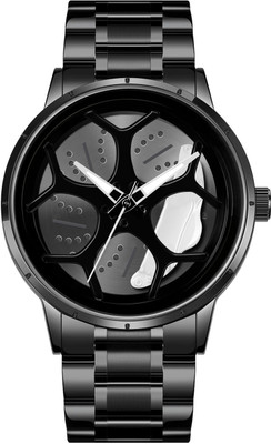 IIK Collections IIK-5039M Men Car Wheel Watch With Spinning Car Rim Design Analog Watch Analog Watch  - For Boys