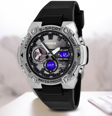 Harbor 9124PU Elegant men’s analog and digital wristwatch Analog-Digital Watch  - For Men
