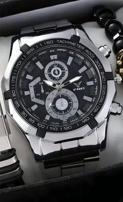 house of common EDY-SlvBlack-1801 EDY-SlvBlack-1801 Analog Watch  - For Men