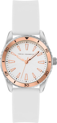 French Connection FCW13WL Women's Giftset White Textured Dial Watch Analog Watch  - For Women
