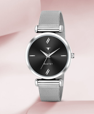 RUSTET LD-L11-BLK-CH LD-L11-BLK-CH Silver Mesh Strap Girls Analog Watch  - For Women