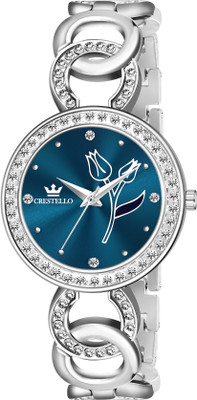 CRESTELLO CR-JWL142-BLU Analog Watch  - For Women