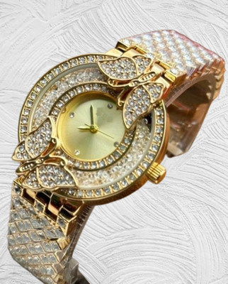 SHIVTRADRE Butterfly Full diamond stone Fashionable Analog Watch  - For Girls