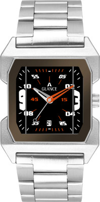 Aglance AG1574SM02 BLACK DIAL DATE ON 6 FUNCTIONING & ADJUSTABLE SS CHAIN AG1574SM02 BLACK DIAL DATE ON 6 FUNCTIONING & ADJUSTABLE SS CHAIN Analog Watch  - For Men & Women