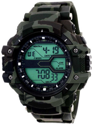 VIGIL RF-DG124-DARKARMY-OLIVE MR. Elegant University Digital Style Fine Finish Collection Digital Watch  - For Men & Women