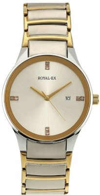 Royalex Elegent Mens Watch comes with Silver & Gold mix Chain Analog Watch  - For Men