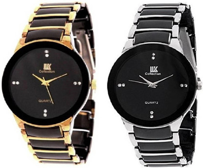 IIK Collection Black Studded Dial with Multicolor Bracelet Strap Analog Watch  - For Men & Women