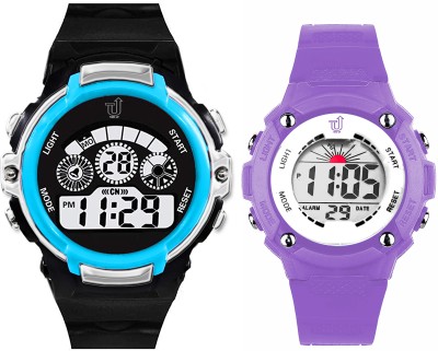 Time Up Couple Combo Kids Kids Combo of 2 Watches Water-Proof Nightlight Calendar For Boy & Girl Digital Watch  - For Couple